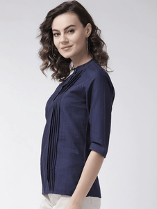 LT Fuse Pleated Detail LTFUB10 Stitched Top - Blue