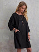 LT Fuse Pocket Detail LTFUDR86 Stitched Dress - Black