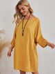 LT Fuse Pocket Detail LTFUDR86 Stitched Dress - Yellow