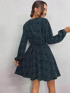LT Fuse Polka Dot Print Detail LTFUDR185 Stitched Dress