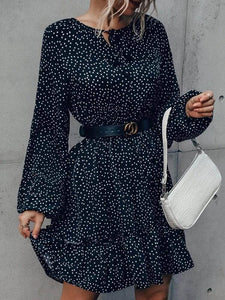 LT Fuse Polka Dot Print Detail LTFUDR254 Stitched Dress