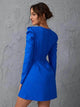 LT Fuse Puff Sleeve Detail LTFUDR267 Stitched Dress