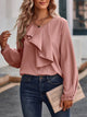 LT Fuse Ruffle Detail LTFUB244 Stitched Top - Pink