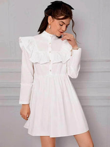 LT Fuse Ruffle Detail LTFUDR194 Stitched Dress