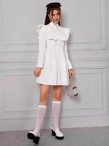 LT Fuse Ruffle Detail LTFUDR194 Stitched Dress