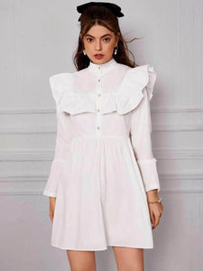 LT Fuse Ruffle Detail LTFUDR194 Stitched Dress
