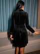 LT Fuse Shirred Detail Velvet LTFUDR246 Stitched Dress