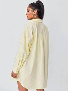 LT Fuse Shirt Detail Oversized LTFUB186 Stitched Top - Yellow