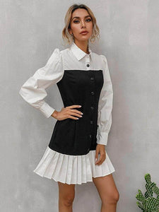 LT Fuse Shirt Style Color Block LTFUDR38 Stitched Dress