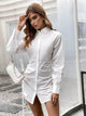 LT Fuse Side Tie Up Detail LTFUDR274 Stitched Dress - White