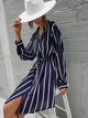 LT Fuse Stripe Print Detail LTFUDR202 Stitched Dress