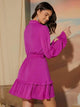 LT Fuse Tiered Detail LTFUDR301 Stitched Dress - Purple
