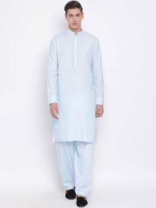 Men's Stitched 2 Piece Kameez and Shalwar Set MSKS14 - Blue