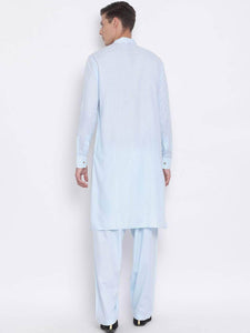 Men's Stitched 2 Piece Kameez and Shalwar Set MSKS14 - Blue