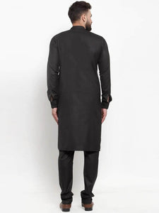 Men's Stitched 2 Piece Kameez and Shalwar Set MSKS15 - Black