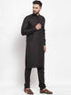 Men's Stitched 2 Piece Kameez and Shalwar Set MSKS15 - Black