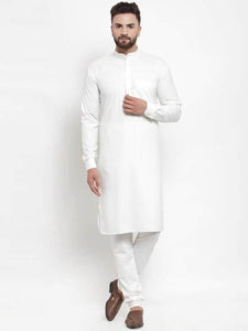 Men's Stitched 2 Piece Kameez and Shalwar Set MSKS15 - White