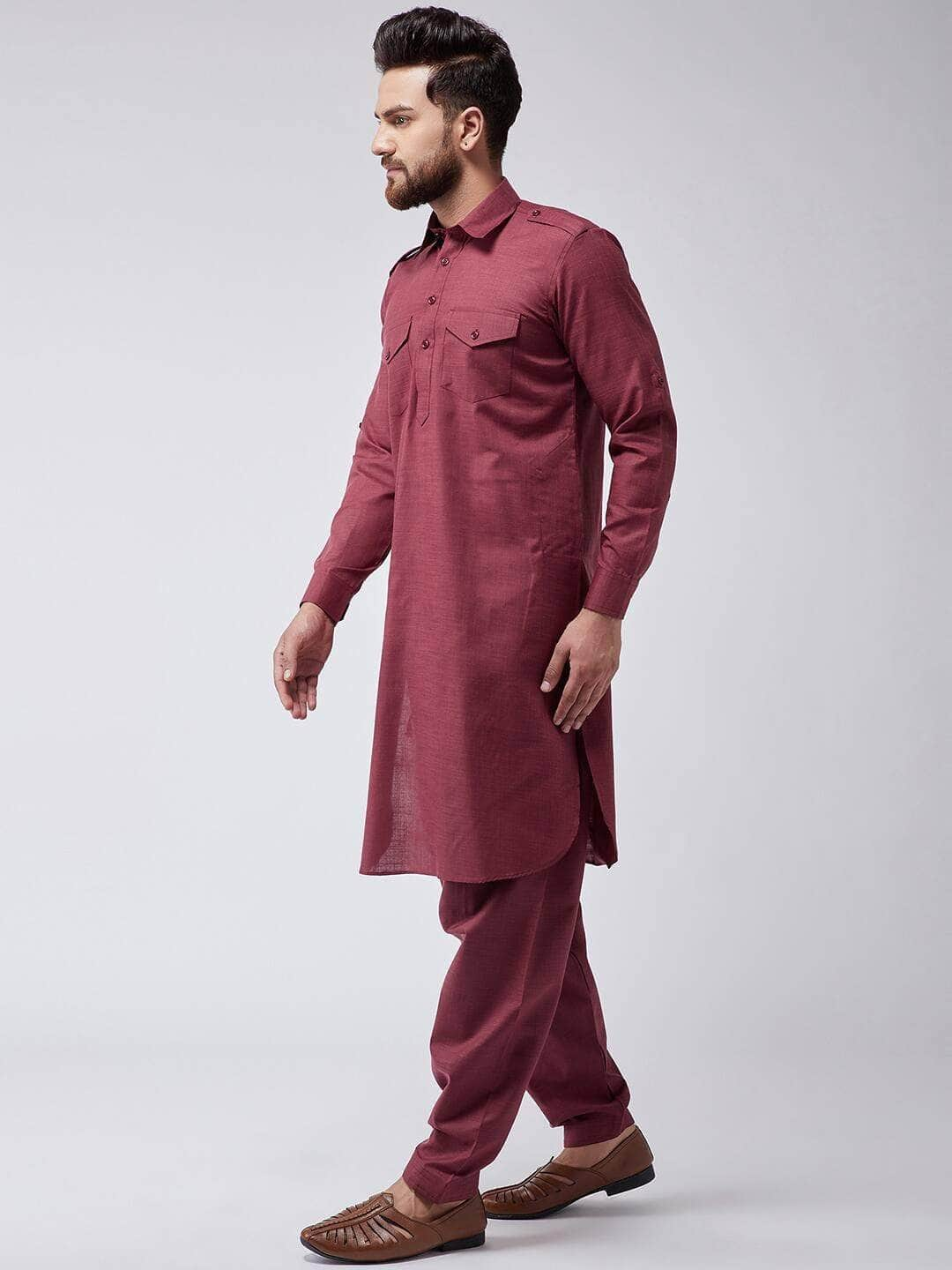 Maroon salwar 2025 kameez mens