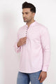 Mens Button Detail Kurta MSKO78 - Pink