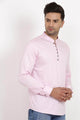 Mens Button Detail Kurta MSKO78 - Pink