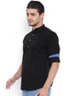 Mens Contrast Detail Detail Kurta MSKO63