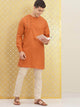 Mens Double Button Detail Kurta MSKO97 - Orange