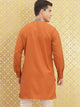 Mens Double Button Detail Kurta MSKO97 - Orange