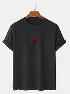 Mens Sticker Printed T-Shirt - LTMPRT18 - Black
