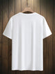 Mens Sticker Printed T-Shirt - LTMPRT26 - White