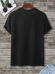 Mens Sticker Printed T-Shirt - LTMPRT30 - Black