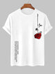 Mens Sticker Printed T-Shirt - LTMPRT43 - White