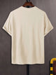 Mens Sticker Printed T-Shirt - LTMPRT46 - Cream