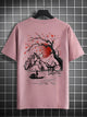 Mens Sticker Printed T-Shirt - LTMPRT47 - Pink