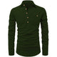 Mens Stitched Button Detail Kurta MSKO105 - Green