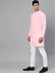 Mens Stitched Button Detail Kurta MSKO28 - Pink