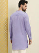 Mens Stitched Button Pocket Detail Kurta MSKO102 - Purple