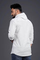 Mens Stitched Hooded Detail Kurta MSKO104 - White