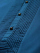 Mens Stitched Pintuck Detail Kurta MSKO23 - Blue
