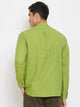 Mens Stitched Pocket Detail Kurta MSKO85 - Green