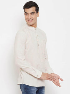 Mens Stitched Pocket Detail Kurta MSKO85 - LB