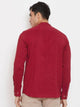 Mens Stitched Pocket Detail Kurta MSKO85 - Maroon