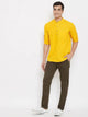 Mens Stitched Pocket Detail Kurta MSKO85 - Yellow