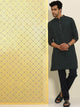 Mens Stitched Print Detail Kurta MSKO84